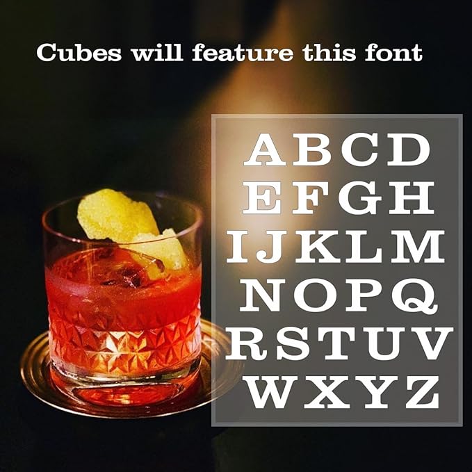 Letter C Monogram Ice Cube Mold Custom Ice Cube Mold 2 Inch Big Initials Silicone Ice Cube Tray Gifts for DAD Gifts for Him