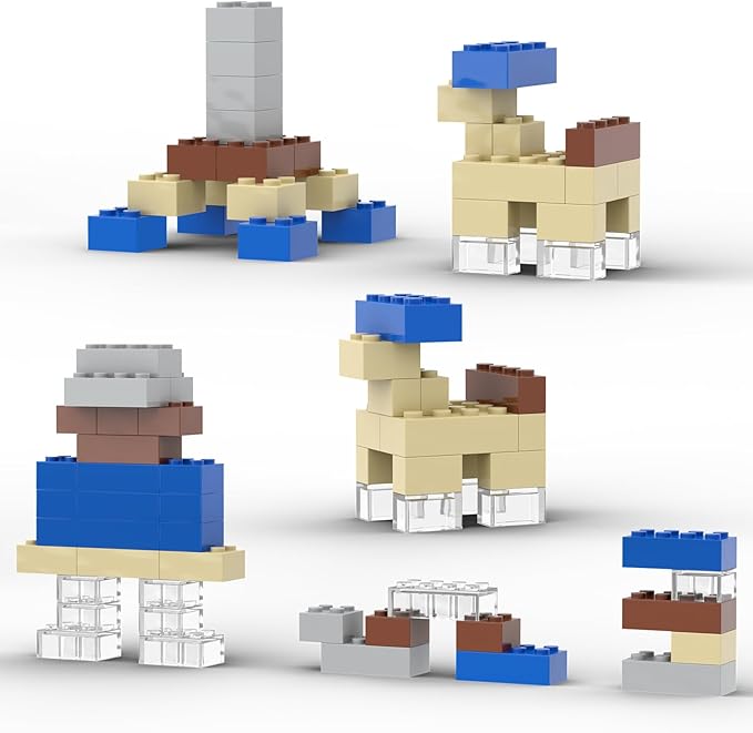 300 Pcs Classic Building Bricks, Apricot Yellow Bulk Bricks,Compatible with and Major Brands Parts and Pieces, Creative Building Block Toys for Boys Girls Ages 6 7 8 9 10 Year Old