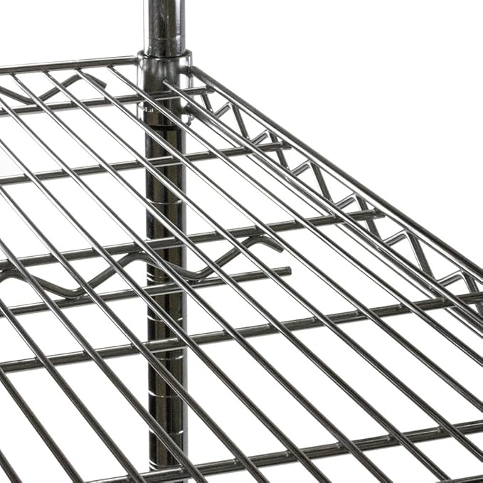 Shelving Inc. 14" d x 24" w Chrome Wire Shelving with 2 Tier Shelves, Weight Capacity 800lbs Per Shelf