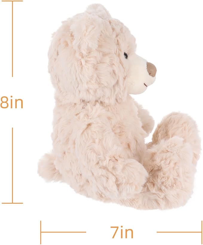 Apricot Lamb Toys Plush Cream Flower Teddy Bear Stuffed Animal Soft Cuddly Perfect for Child 8 Inches