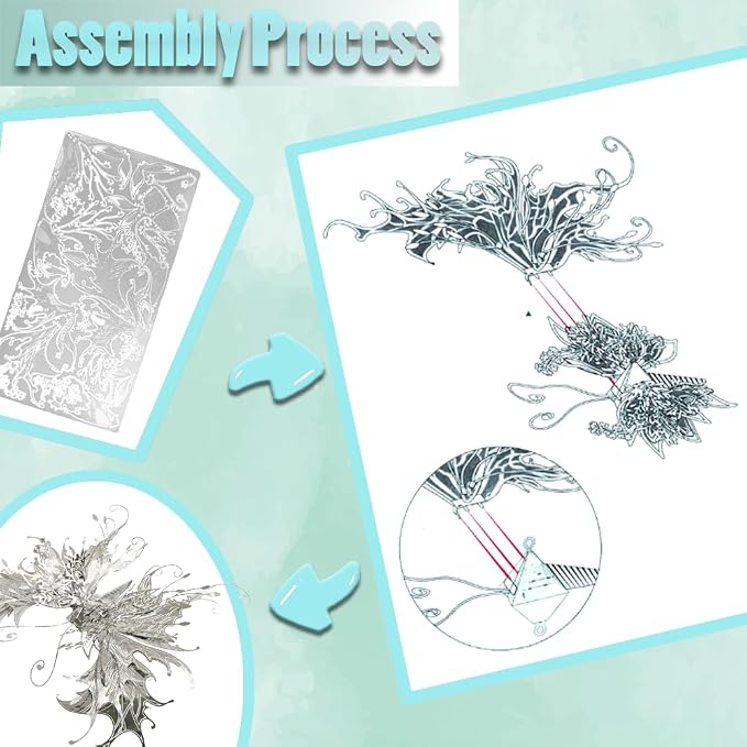 3D Metal Puzzles for Adults,Sliver Butterfly Model Design,Glitter Cute Insects Animals Puzzles Metal Building Kits,Brain Teaser DIY Creative Ornament Sets Need Assembly Home Decor (HD-2)
