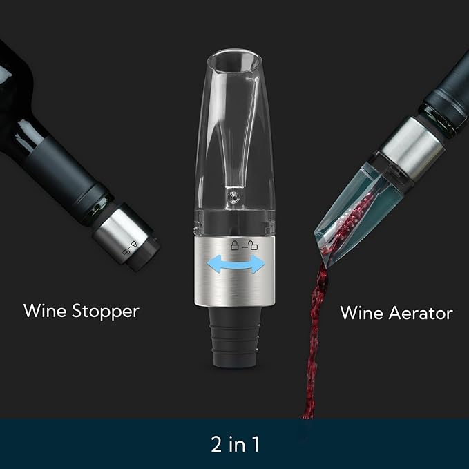 Wine Aerator Pourer and Wing Corkscrew Wine Bottle Opener
