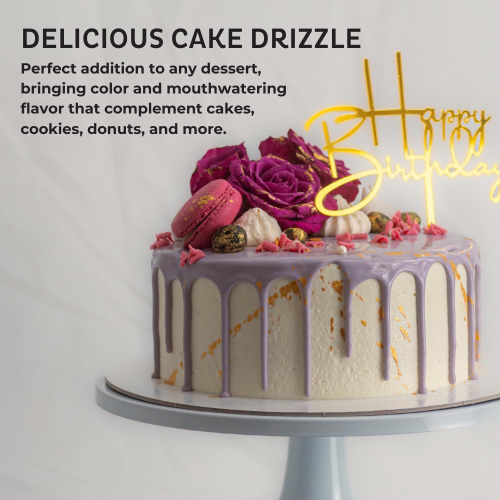 Pistachio-Flavored Cake Drizzle by Chefmaster, Edible Cake Drip Frosting for Decorating, Drip for Cakes, Cupcakes, Cookies, Donuts, 5 oz