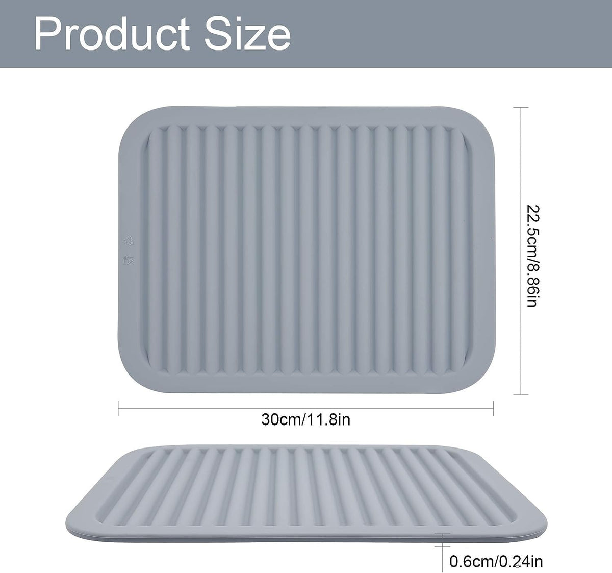 Silicone Trivet Mat-Trivets for Hot Pots&Pans-Hot Pads for Kitchen-Versatile Trivets for Hot Dishes-Heat Resistant Mats for Counter&Table, Silicone Pot Holders Drying Mat (9x12) Pack 2 Teal