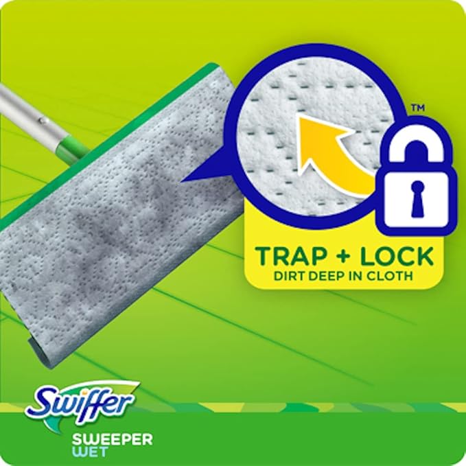 Sweeper Wet Mopping Pad Refills for Floor Mop Open Window Fresh Scent 12 Count - 4 Pack