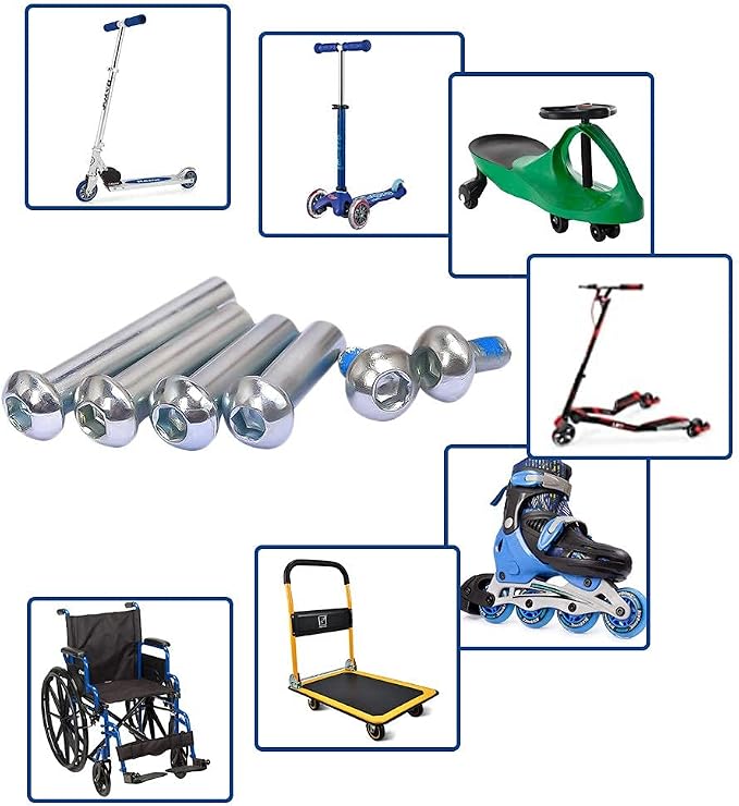 M8 Screws for 2-3-4-Wheel Kid Scoote Replacement Micro Mini Foldable Kick Scooter Kids Scooters Axles Repair (63)