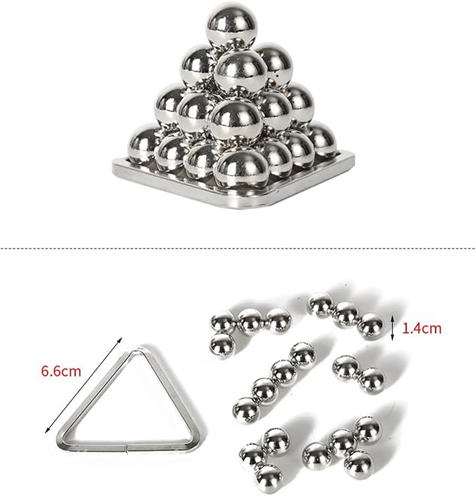 Joyeee 6 Pcs Brain Teaser Metal Wire Puzzles, Mind IQ Test Unlock Toy, Interlock Challenge Puzzle Game Educational Toy Gift for Boys Girls Teens Adults, #C