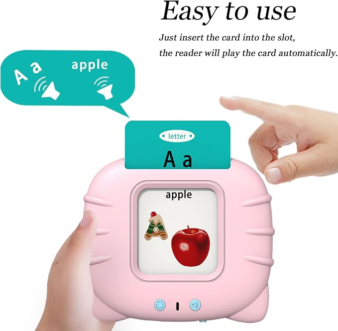 Startcan Talking Flash Cards Toys for Girls 1 2 3 4 5 6, Learn ABC, Numbers 0-100, Phrases, Objects, Adjectives, and More Dolch Sight Words,280 Cards with 560 Words/Phrases