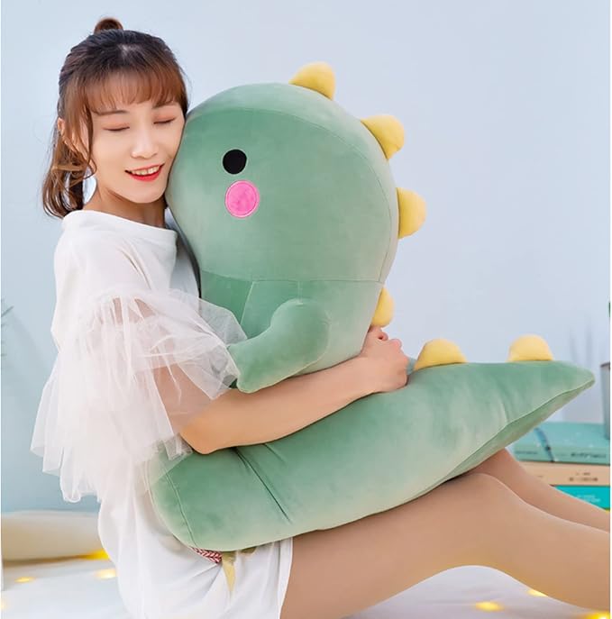 DUANMUL Cute Dinosaur Plush Toys, Fat Dinosaur Stuffed Animals Toys Dolls, Dinosaur Plush Toy Soft Stuffed Animal Dino Plushies Doll Cute Birthday Gifts for Kids Girls Boys (Green,13in)