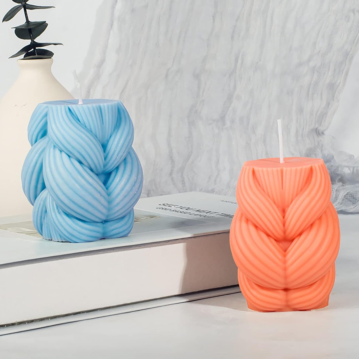 Spiral Candle Mold Spiral Cylinder Mold Pillar Candle Mold Soap Mold Clay Mold Candle Making Molds Craft Supplies 3D Mold Silicone Mold for Resin Resin Casting Mold