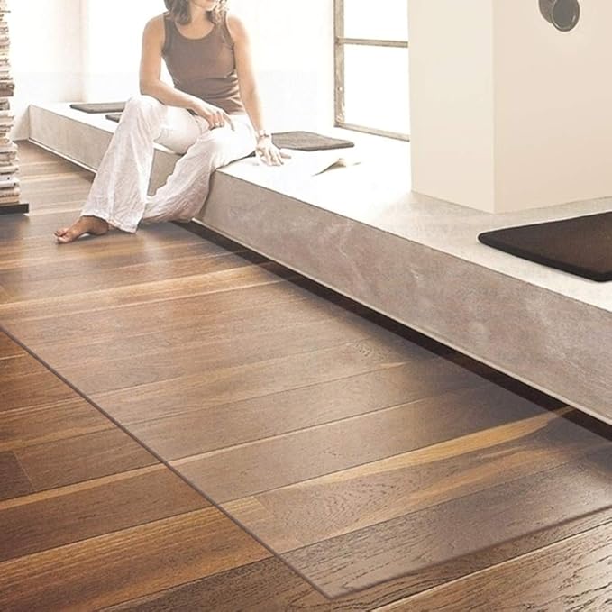 NECAUX Custom 28 x 32 Inch Frosted Table Cover Protector, 1.5mm Thick Plastic Scratch Resistent Heavy Duty Desk Pad Non-Slip Tablecloth Protector for Coffee Table Sofa Table Media Stand Office Desk