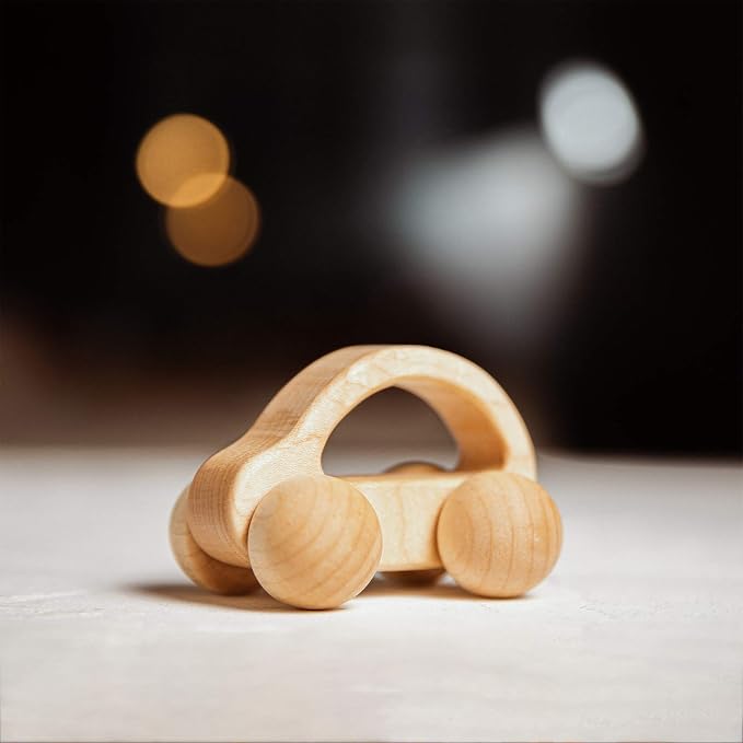 3PCS Wooden Baby Toys, Montessori Toys for Babies 0-6-12 Months, Baby Grasping Toys Push Car Toys for 1 Year Old Boy Birthday Gift #1