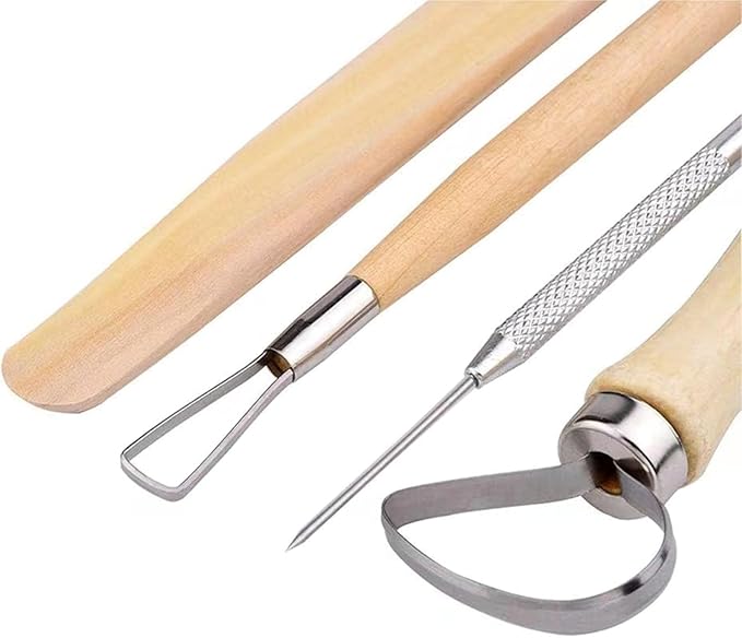 S & E TEACHER'S EDITION 19 Pcs Pottery Tools & Clay Sculpting Tools, Double Sided Ceramic Clay Carving Tool Set for Pottery Modeling Smoothing.