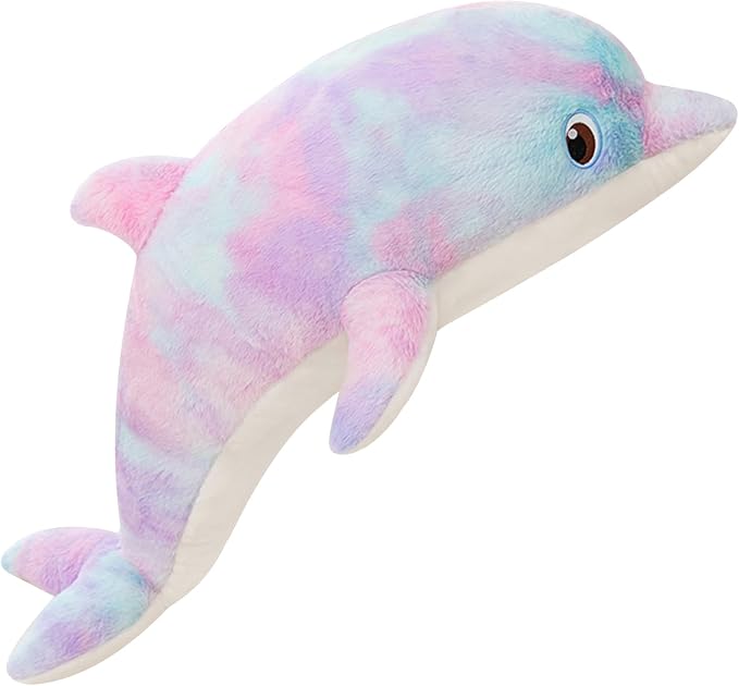 Dolphin Stuffed Animals Plush Pillows Soft Sea Animal Plush Dolls Stuffed Animal Plushies (Purple Orchid-39 Inches)