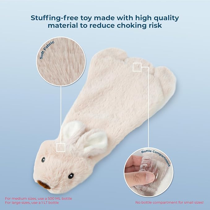 Best Pet Supplies Squeaky Dog Toys with Soft Durable Fabric for Small, Medium and Large Pets Interactive Toy for Indoor Play, Supports Active Biting and Play - Hare, Small
