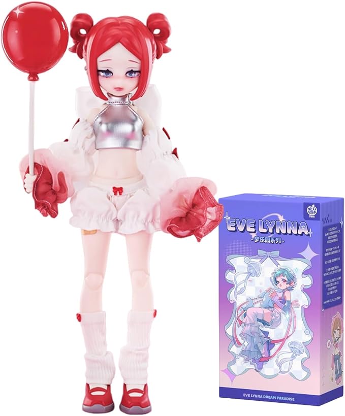 CALEMBOU BJD Blind Box, Eve Lynna Series 18cm Ball Jointed Doll, Cute Dress Up Doll with Joints, Collection Action Figure Toys, Gift for Girls Boys (Eve Lynna-1box)