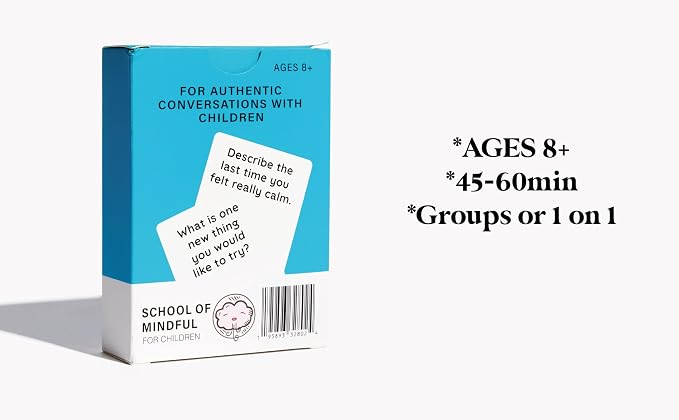 The School of Mindfulness- Mindfulness Game for Kids: Mindful Talk Cards for Children and Parents- for Authentic and Meaningful Conversations…