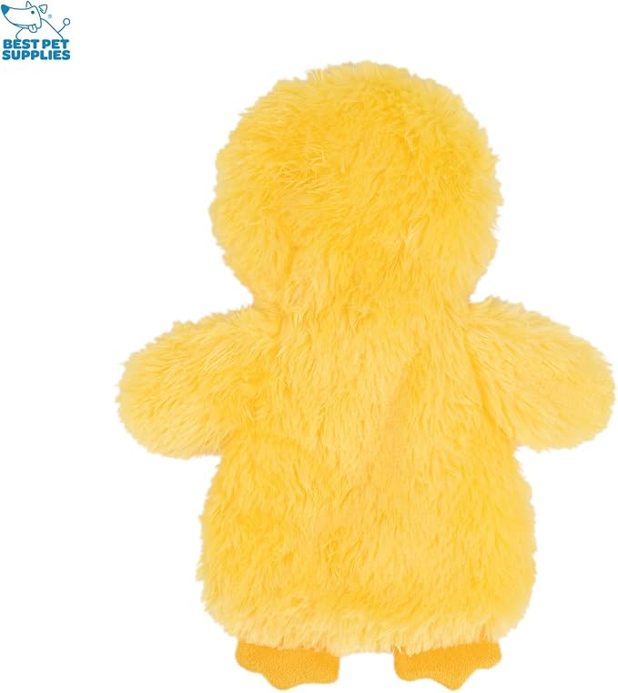 Best Pet Supplies Interactive Squeaky Dog Chew Toy, Ideal Dog Toys for Chewers, Small, Medium & Large Dogs, and Fetch Lovers - Crinkle Chicken (Yellow), Large