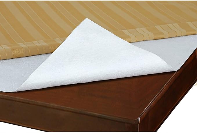 Home Bargains Plus Quilted Heavy Duty Table Pad Protector with Flannel Backing, Cut to Fit, Heat Resistant, Wipe Clean, Protects Table from Spills and Scratches, White, 60” x 120” Rectangle