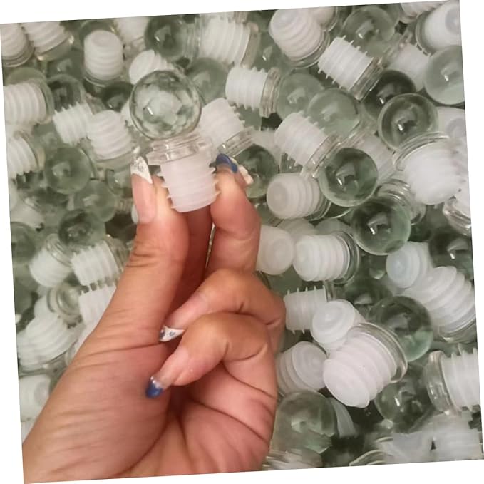 STOBAZA 24pcs Glass Ball Stoppers Wine Bottle Stopper Ball Wine for Liquors Keeper Tumblers Bulk