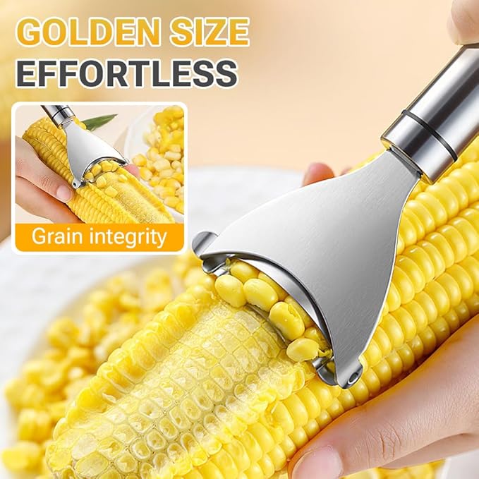 Corn Peeler Cob Stripper, Stainless Steel Cob Remover, Corn Planer Cutter Thresher Scraper, Stripping Tool for Home Kitchen, Corn Scraper 1 PCS