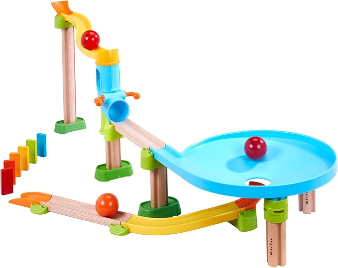 HABA Kullerbu Traffic Jam Ball Track 33 Piece Set with Funnel
