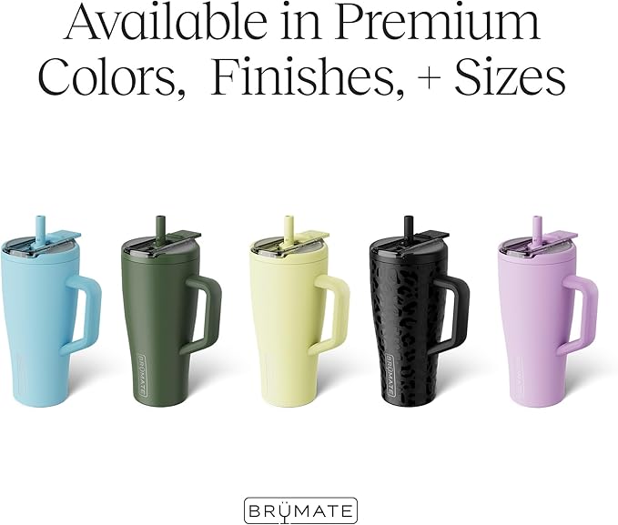 BrüMate Era Flip 30oz Tumbler with 100% Leakproof Covered Straw Lid | Hygienic Covered Straw | Insulated Stainless Steel Water Bottle with Handle | Cup Holder Friendly | BPA-Free (Lilac Dusk)
