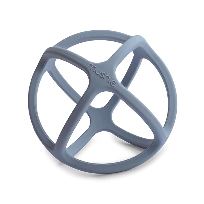 mushie Silicone Baby Teether Ball Toy (Tradewinds)