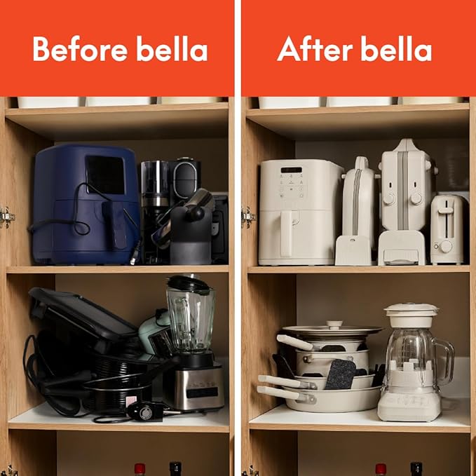 BELLA VersaBrew 2-in1 Coffee Maker, K-Cup compatible, Brew 3 Sizes Carafes & Single Serve Cups, Dishwasher Safe Reusable Filter & Filter Holder, Iced Coffee Function, 60oz Tank, Surf