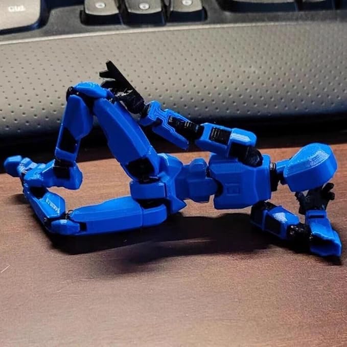 DANONI Titan13 Action Figure, Lucky Robot 13 Action Figures, 3D Printed Multi-Jointed Movable Action Figure, Dummy Robot 13 Figures Toy for Desktop Decorations Game Gifts(Blue)