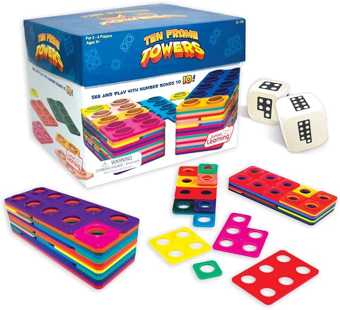 Junior Learning Ten Frame Towers Board Games