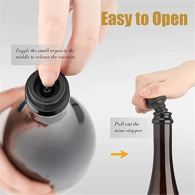 Wine Stopper 30pcs Stainless Steel Stoppers - Wine/Champagne Vacuum Pump Sealer