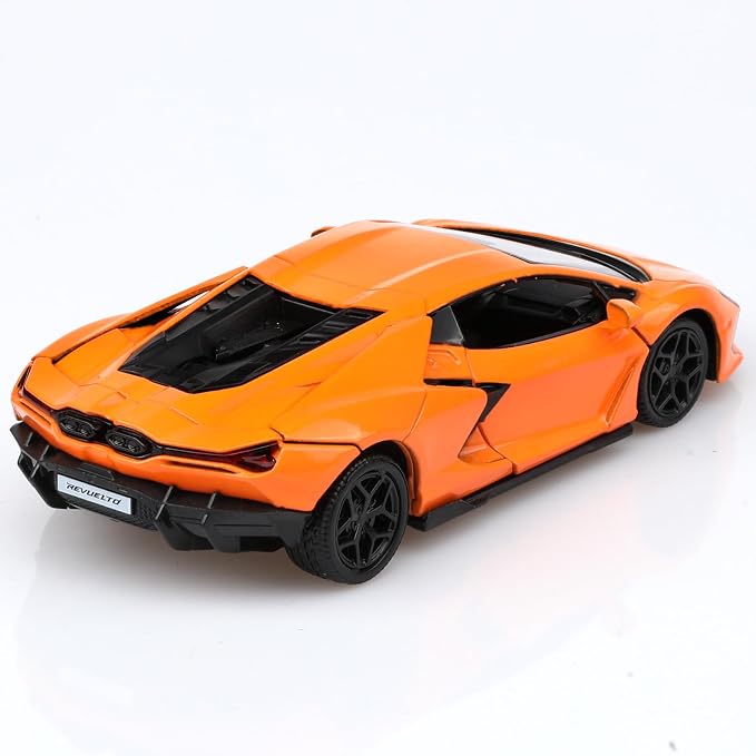 TOKAXI 1/36 Scale Lamborghini Revuelto Diecast Cars Models,Pull Back Vehicles Lamborghini Toy Cars,Cars Gifts for Boys Girls Orange