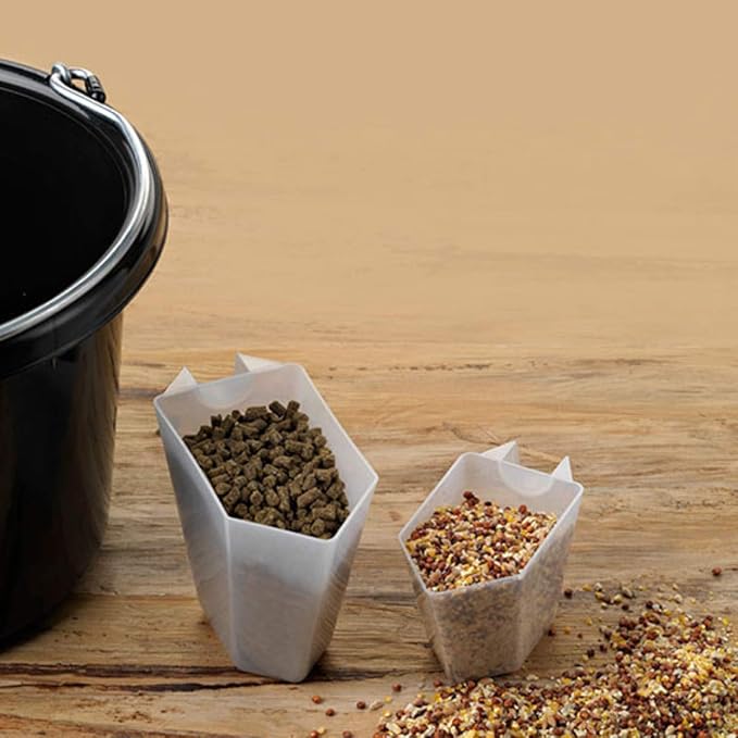 Plastic Measuring Scoop, 2 teaspoon (BOWL 10 cc | 10 mL) Long Handle Spoons for Powders, Granules, Coffee, Pet Food, Baking Supplies, Protein and Other Dry Goods, BPA Free (Set of 10)