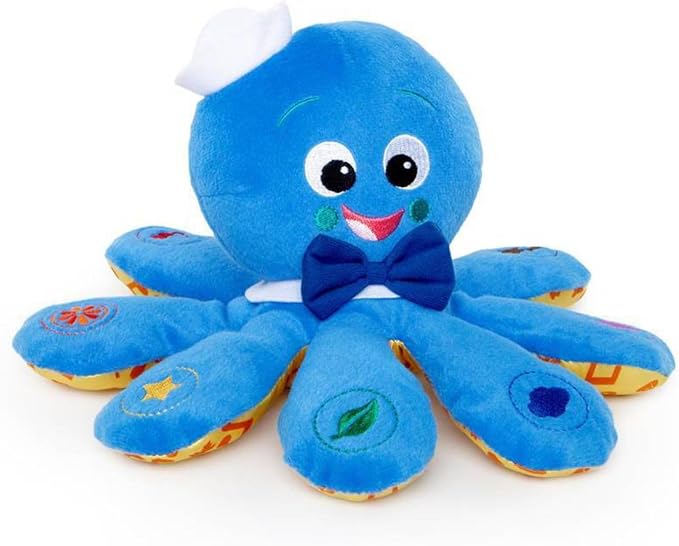 Baby Einstein Octoplush Musical Huggable Stuffed Animal Plush Toy, Learn Colors in 3 Languages, Blue, 11" Age 3 Month and up,