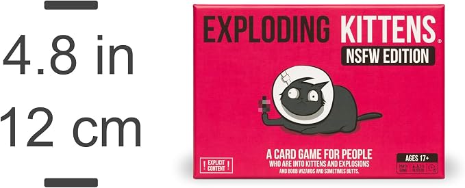Exploding Kittens NSFW Edition 2-5 Players - Ages 17+ - 15 Minutes to Play - Party & Family Card Game for Adults