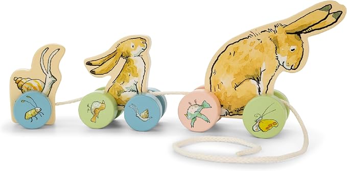 Kids Preferred Guess How Much I Love You Wooden Pull Toy Characters from The Book in 3 Segments 5 inches Tall Classic Toy for Toddlers and Kids