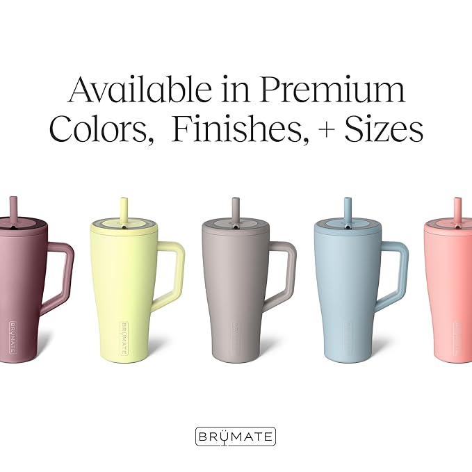 BrüMate Era 40oz Tumbler with 100% Leakproof Straw Lid | Insulated Stainless Steel Water Bottle with Handle | Flexible SoftSip Straw | Cup-Holder Friendly for Travel | BPA-Free (Vibe Check)