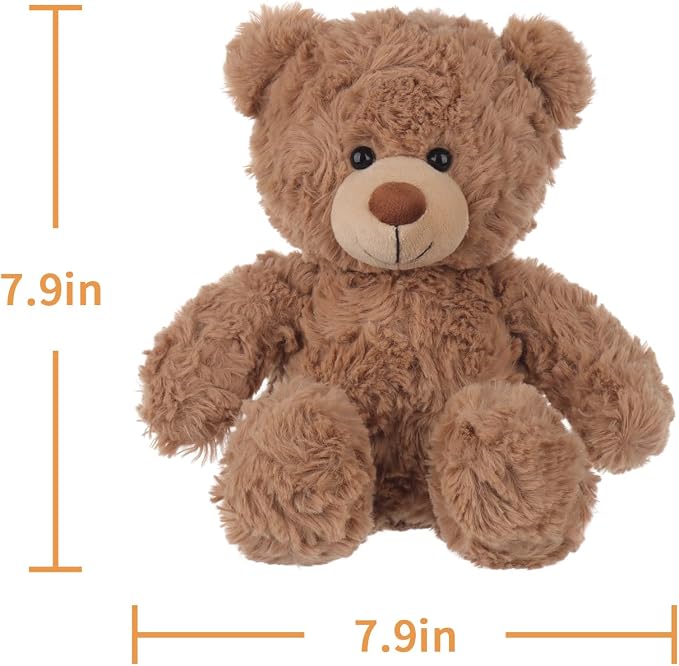 Apricot Lamb Toys Plush Brown Teddy Bear Stuffed Animal Soft Cuddly Perfect for Child 8 Inches