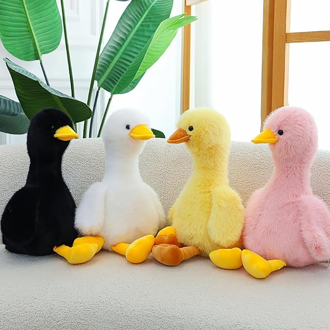 Duck Stuffed Animal, Stuffed Duck Plush Toys, Birthday for Kid Boys Girls (10inch-White)
