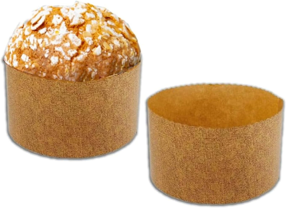 Pastry Chef's Boutique Thin Panettone Paper Pan Mold (Thin Paper - Small 500gr) - Pack of 12