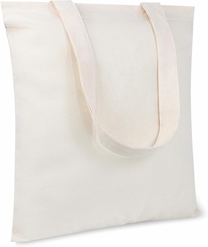TOPDesign 30-Pack Economical 11.8"x13" Cotton Tote Bags, Lightweight Small Reusable Grocery Shopping Cloth Bags, Suitable for DIY, Advertising, Promotion, Gift, Activity