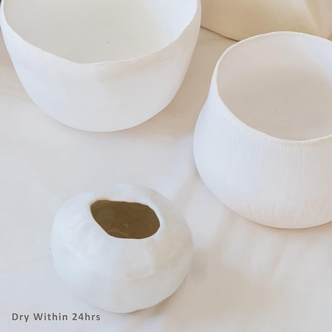 Air Dry Clay 10 LBs, Pottery Modeling Clay for All Purpose Hand Modeling and Throwing, Non-Toxic (White)