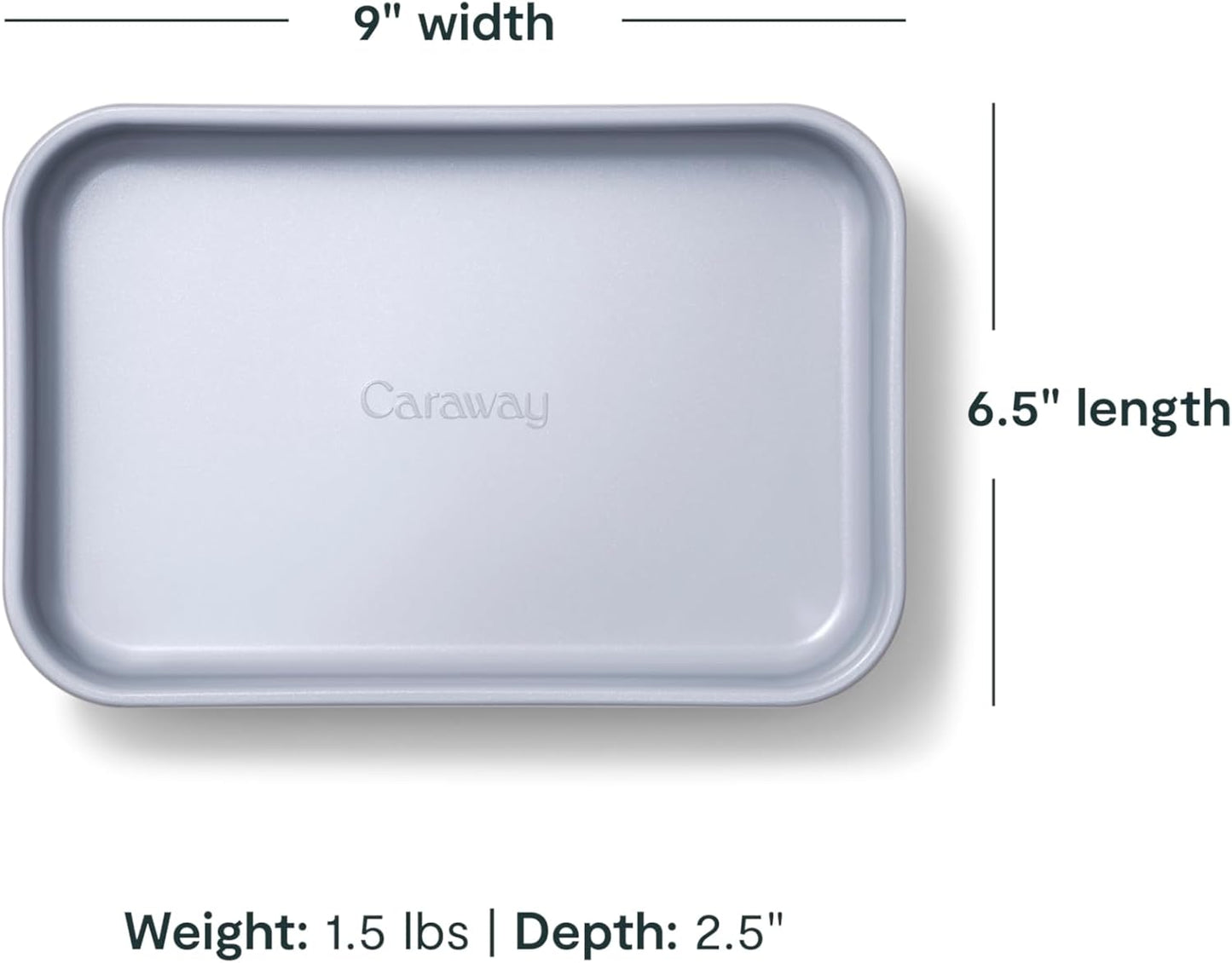 Caraway Nonstick 9” x 6.5” Small Rectangle Baking Pan – Non-Toxic, PTFE & PFOA Free – Aluminized Steel Core – Deep Ceramic Baking Pan for Casseroles, Lasagna & More - Marigold