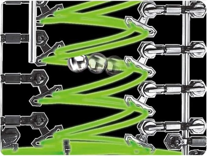 867pcs Level 3–8 Marble Roller Coaster Kit, 820+ PCS Glow-in-The-Dark Marble Run with Steel Balls – Luminous Rail Maze Building Toys, STEM Construction Set for Ages 14+ & Adults