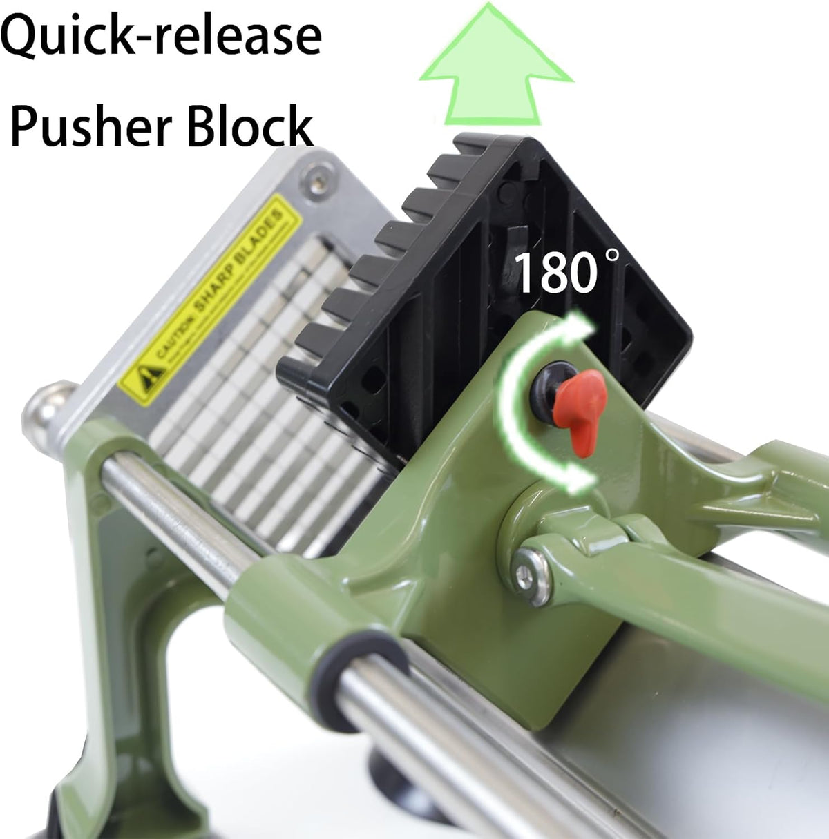 Commercial French Fry Cutter Stainless Steel.Potato Cutter for French Fries with 3/8 and 1/2Inch Blade, Commercial French Fry Cutter Manual Potatoes Cutting Machine with Suction Feet.