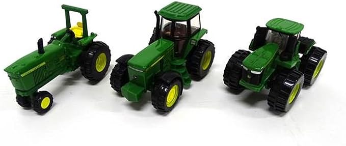 ERTL Iron John Deere Tractor Toys - 1:64 Scale - Includes 9620R, 4020, and 4960 Tractor Toys - Die-Cast John Deere Toys - Collectible Farm Toys Ages 3 Years and Up, Green