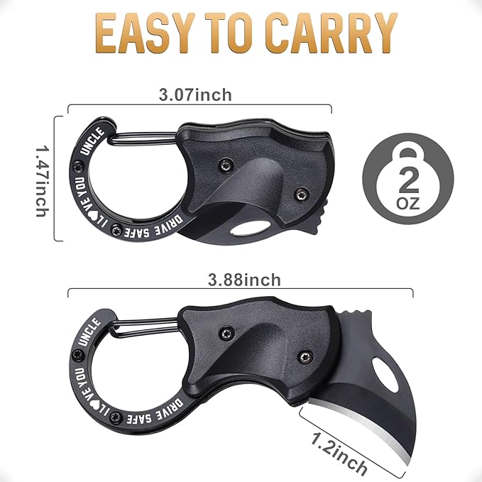 Uncle Gifts for Christmas, EDC Box Cutter, Christmas Birthday Gifts Ideas for Uncle, EDC Gadget Gift for Camping Hiking Fishing, Gift from Niece Nephew