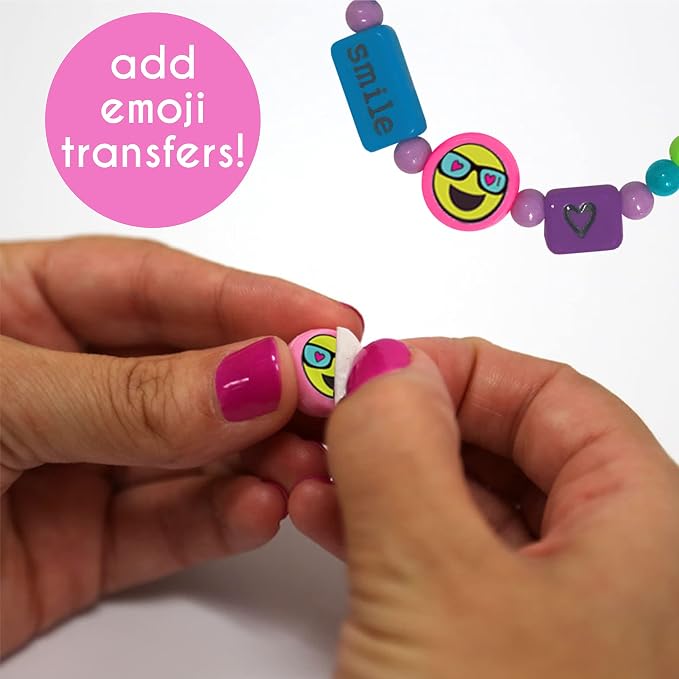 Just My Style Emoticon Message Beads by Horizon Group,DIY 20+ Jewelry Projects Using Symbols & Emoticons.Kit includes Word Beads,Alphabet Beads,Accent Beads,Star & Heart Shaped Beads,ABC Beads & More