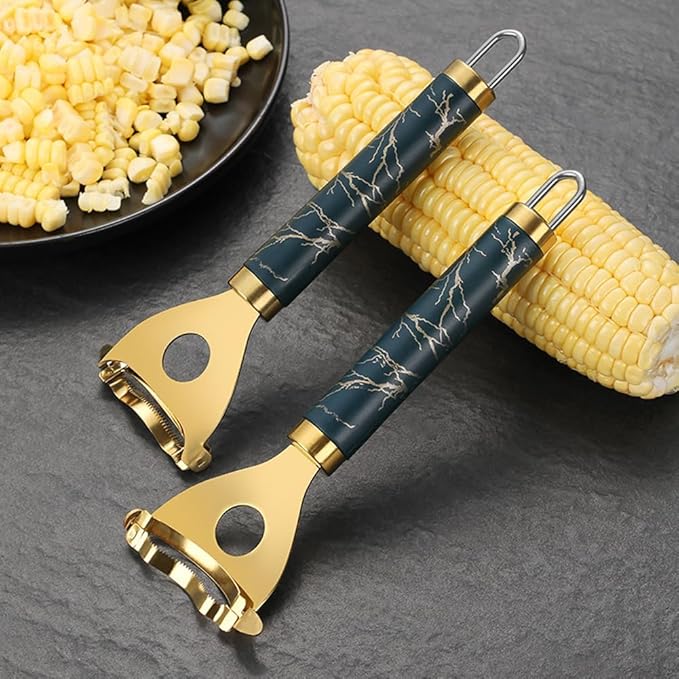 Latest Corn Peeler | Long-Handle Stainless Steel Kernel Remover | Fast, Labor-Saving & Safe | Easy-Clean Tool for Home, Restaurants & BBQs (CK-A(1Pcs))